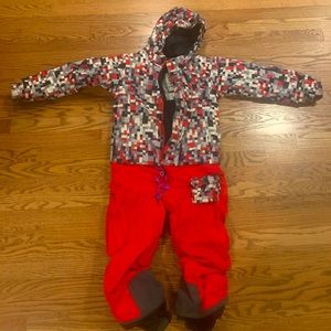 North Face ski suit one piece snow suit - size 6